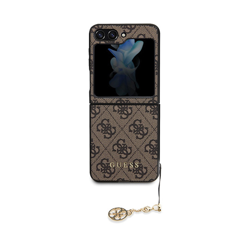 Guess 4G Charms Collection - Etui do Samsung Galaxy Z Flip 5 (brązowy)
