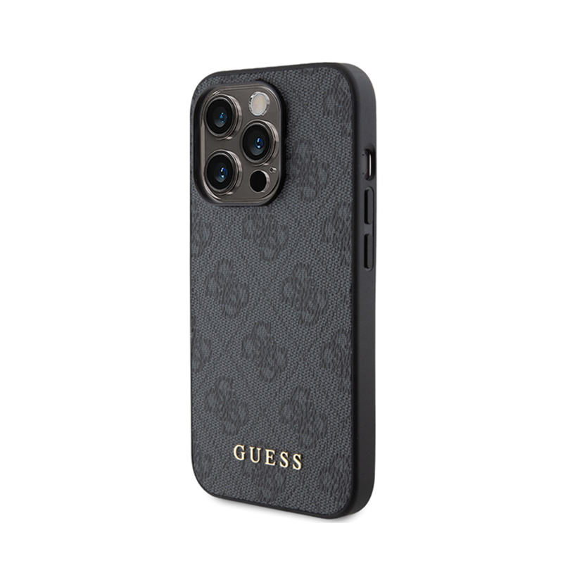 Guess 4G Metal Gold Logo - Etui iPhone 15 Pro (szary)
