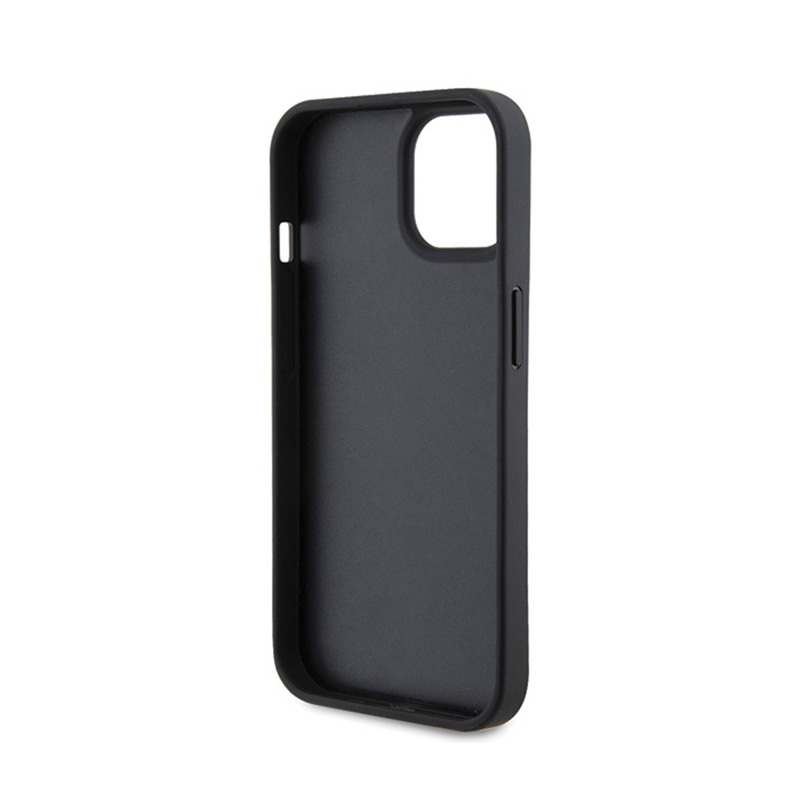 Karl Lagerfeld Leather Monogram Hot Stamp Metal Logo - Etui iPhone 15 (czarny)
