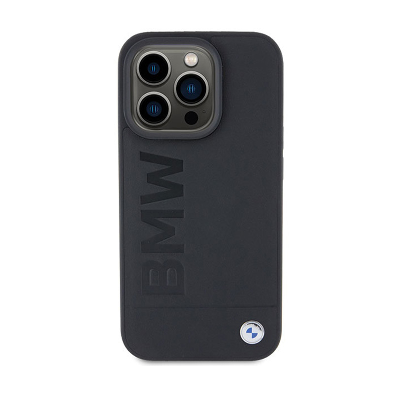 BMW Leather Hot Stamp - Etui iPhone 15 Pro (czarny)