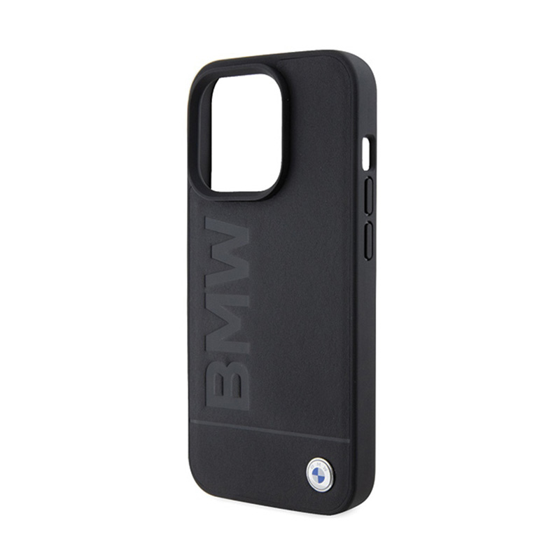BMW Leather Hot Stamp - Etui iPhone 15 Pro Max (czarny)