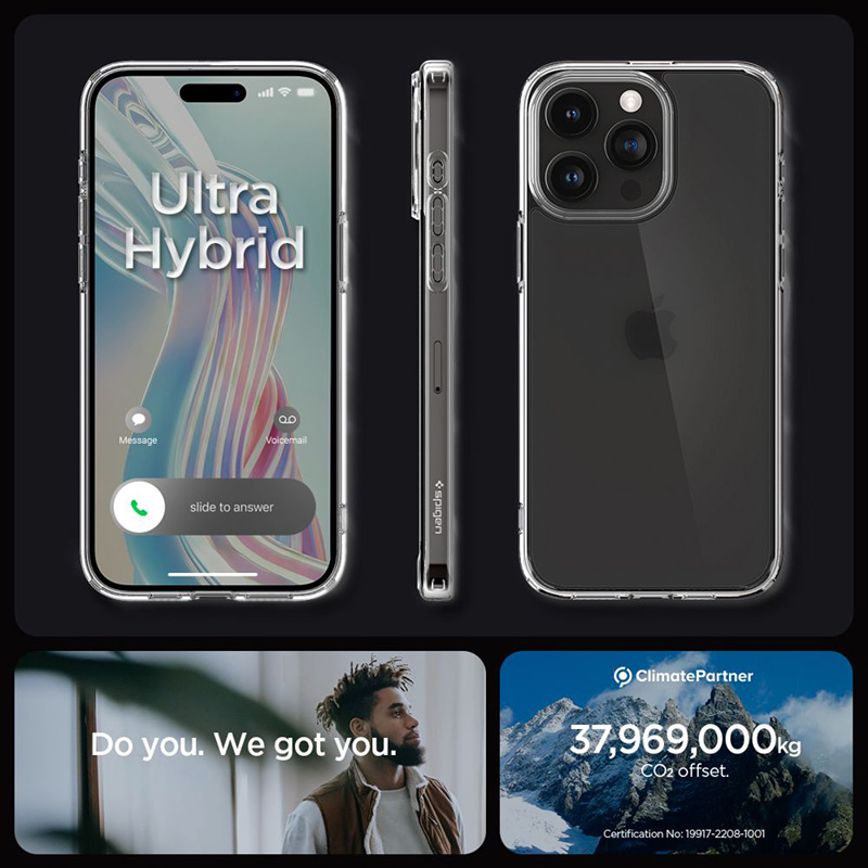 Spigen Ultra Hybrid - Etui do iPhone 15 Pro Max (Frost Clear)