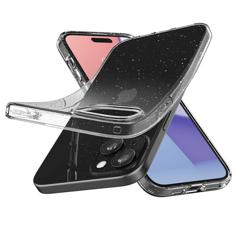Spigen Liquid Crystal Glitter - Etui do iPhone 15 (Przezroczysty)