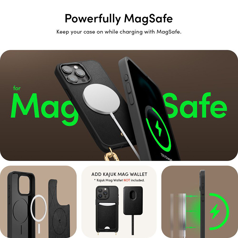 Spigen Cyrill Classic Charm Mag MagSafe - Etui do iPhone 15 Pro (Czarny)