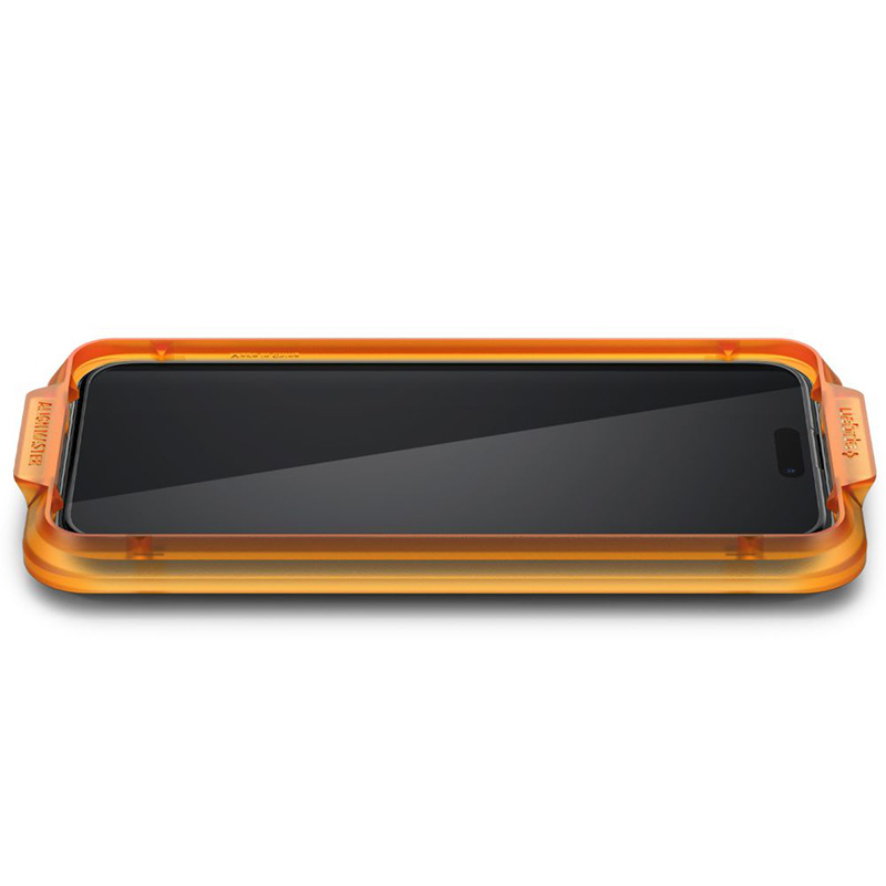 Spigen Alm Glass FC 2-Pack - Szkło hartowane do iPhone 15 Pro Max 2 szt (Czarna ramka)