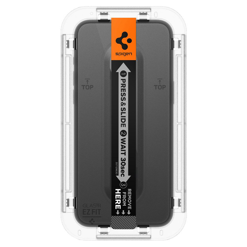 Spigen GLAS.TR EZ FIT FC - Szkło hartowane do iPhone 15 Pro Max (Czarna ramka)