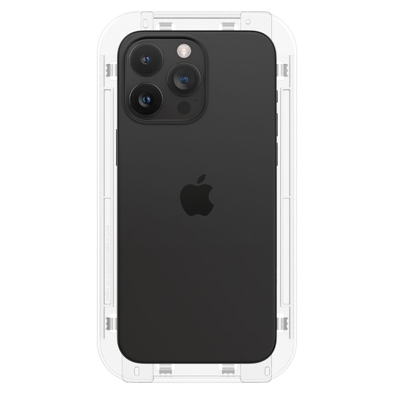 Spigen GLAS.TR EZ FIT FC - Szkło hartowane do iPhone 15 Pro Max (Czarna ramka)