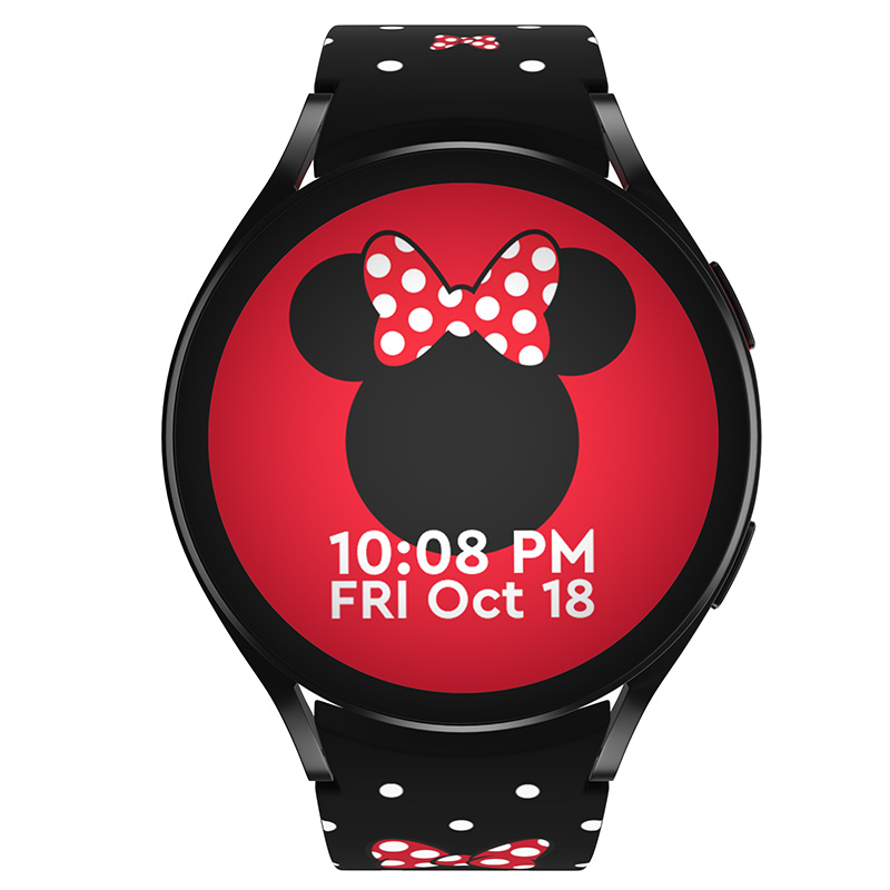 Disney Minnie Mouse - Pasek do Samsung Galaxy Watch 6 / 6 Classic / 5 / 5 Pro / 4 / 4 Classic (Polka Noir)