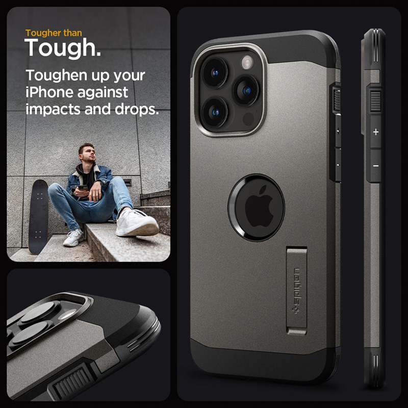 Spigen Tough Armor Mag MagSafe - Etui do iPhone 15 Pro (Gunmetal)