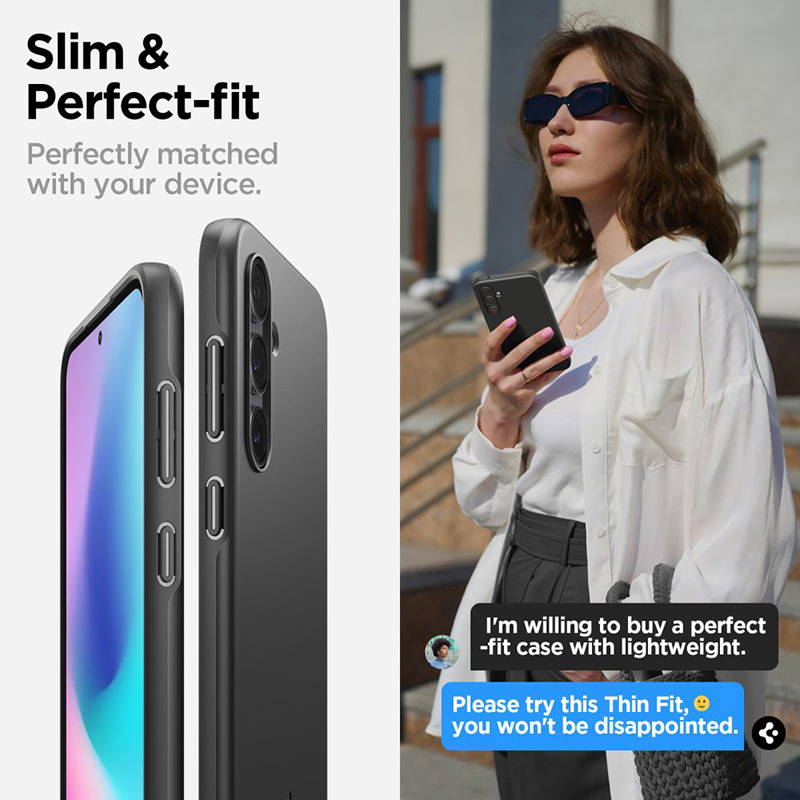 Spigen Thin Fit - Etui do Samsung Galaxy S23 FE (Czarny)