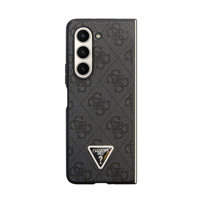 Guess Leather 4G Diamond Triangle - Etui Samsung Z Fold 5 (czarny)