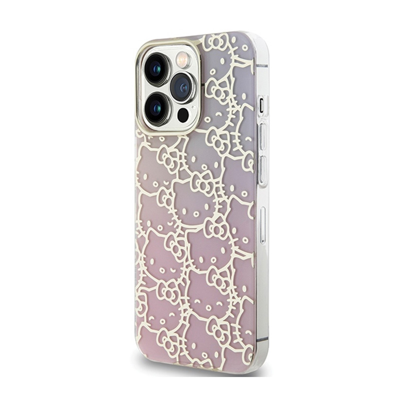 Hello Kitty IML Gradient Electrop Crowded Kitty Head - Etui iPhone 13 Pro Max (różowy)