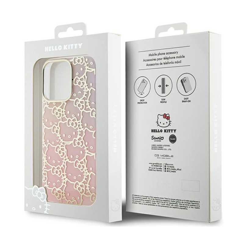 Hello Kitty IML Gradient Electrop Crowded Kitty Head - Etui iPhone 13 Pro Max (różowy)