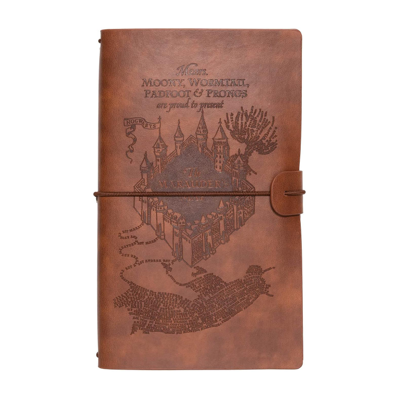 Harry Potter - Skórzany notatnik podróżny 12x19,6 cm (Brązowy)