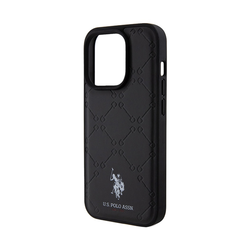 US Polo Assn Yoke Pattern - Etui iPhone 15 Pro Max (czarny)