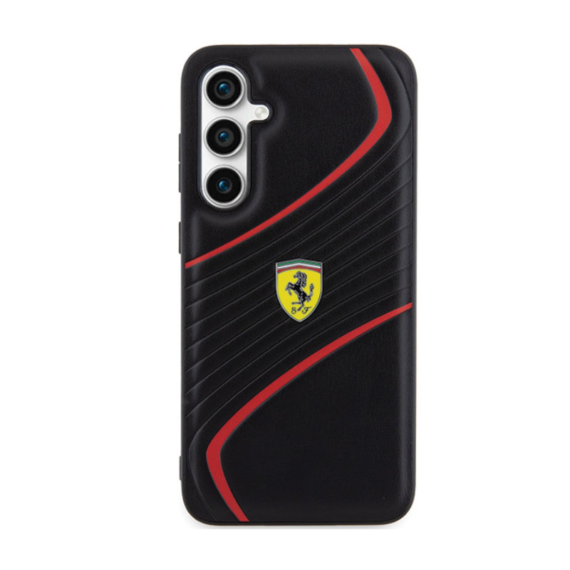 Ferrari Twist Metal Logo - Etui Samsung Galaxy S23 FE (czarny)