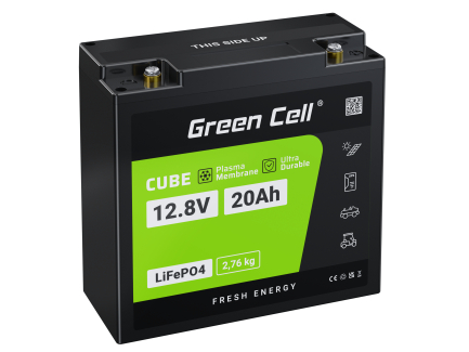 Green Cell - Akumulator LiFePO4 12V 12.8V 20Ah do systemów fotowoltaicznych, kamperów i łódek