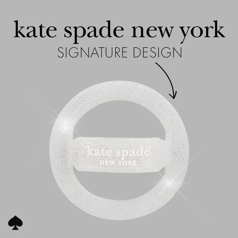 Kate Spade New York Magnetic Loop Grip - Uchwyt MagSafe na palec (The Sparkle Silver)