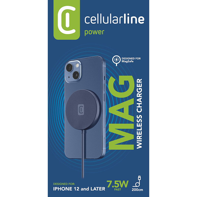 Cellularline Mag Wireless Charger - Ładowarka bezprzewodowa indukcyjna MagSafe (granatowy)