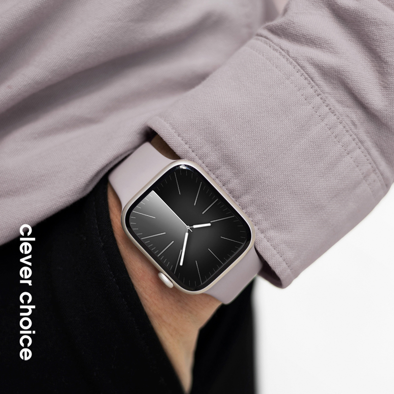 Crong Liquid - Pasek do Apple Watch 38/40/41 mm (szara lawenda)