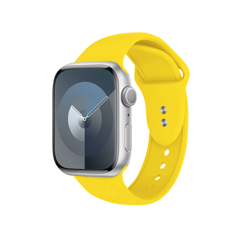 Crong Liquid - Pasek do Apple Watch 42/44/45/49 mm (żółty)