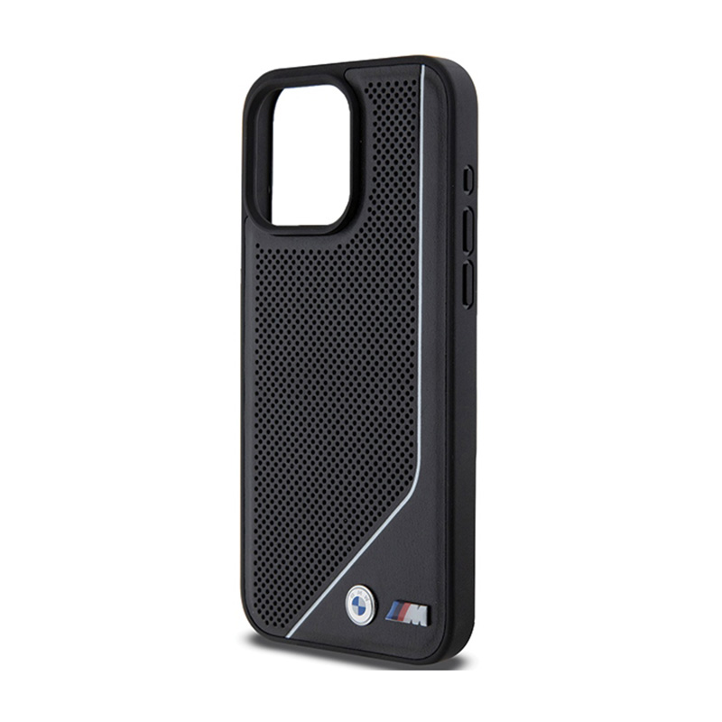 BMW Perforated Twisted Line MagSafe - Etui iPhone 15 Pro Max (czarny)