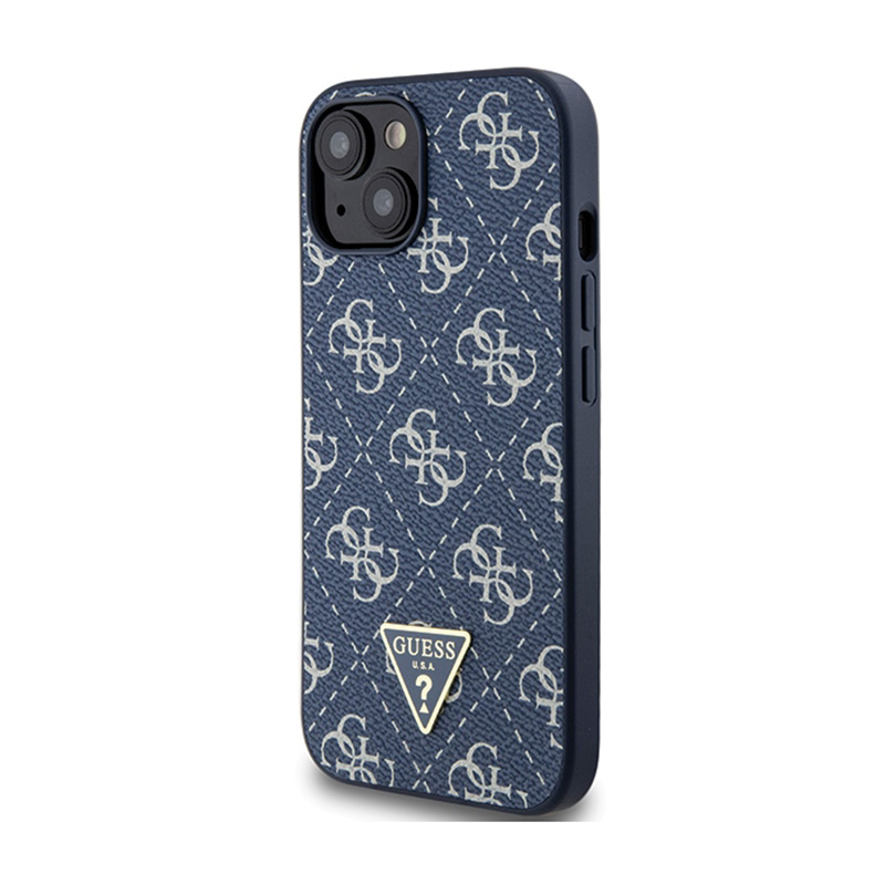 Guess 4G Triangle Metal Logo - Etui iPhone 15 (niebieski)