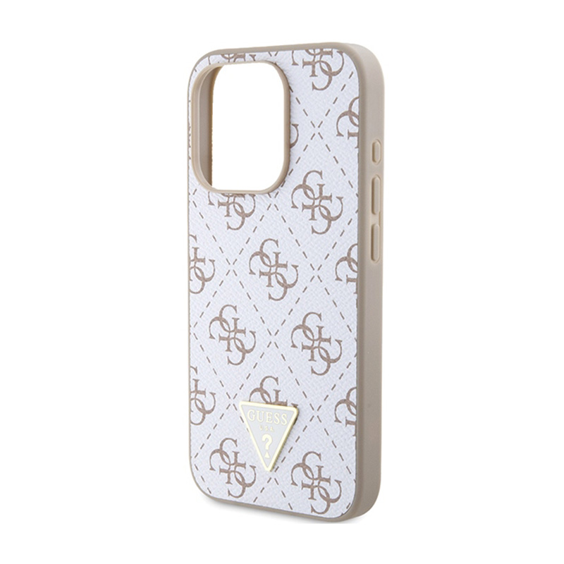 Guess 4G Triangle Metal Logo - Etui iPhone 15 Pro Max (biały)
