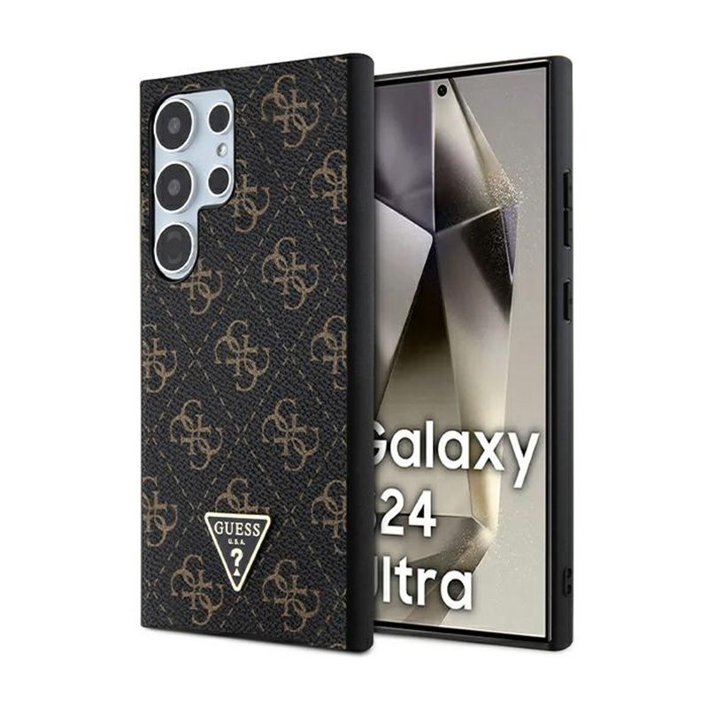 Guess 4G Triangle Metal Logo - Etui Samsung Galaxy S24 Ultra (czarny)