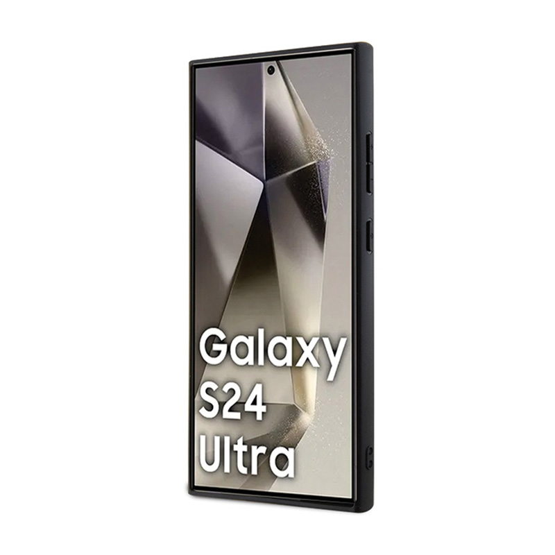 Guess Grip Stand 4G Triangle Strass Logo - Etui Samsung Galaxy S24 Ultra (brązowy)