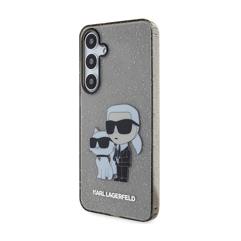Karl Lagerfeld IML Glitter Karl & Choupette - Etui Samsung Galaxy S24 (czarny)