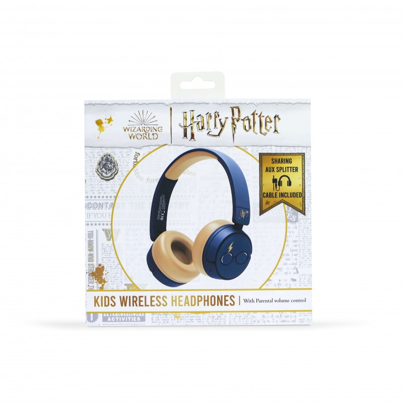 Harry Potter - Bezprzewodowe słuchawki nauszne dla dzieci Bluetooth V5.0 (Niebieski)