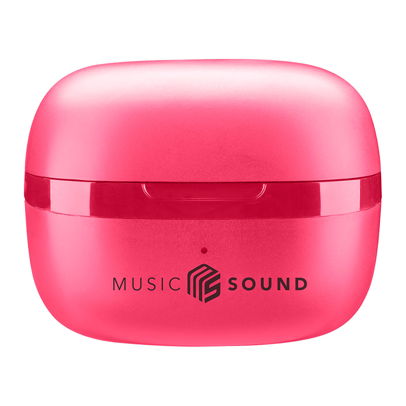 Cellularline Music Sound Flow - Bezprzewodowe słuchawki Bluetooth V5.3 TWS z etui ładującym (różowy)