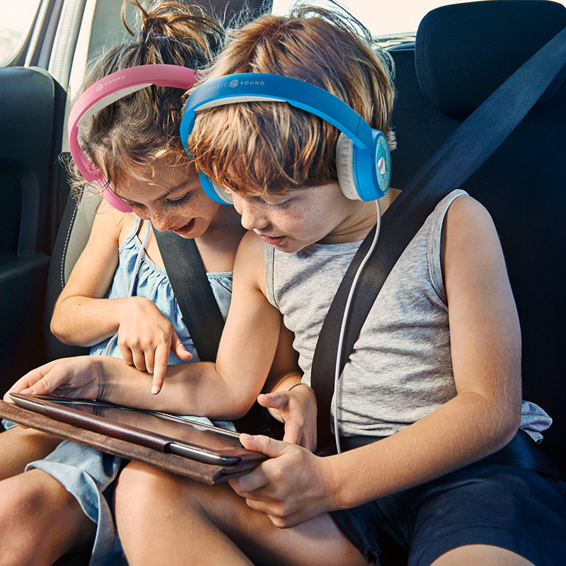 Cellularline Music Sound Play Patch - Słuchawki nauszne dla dzieci (jasny niebieski)
