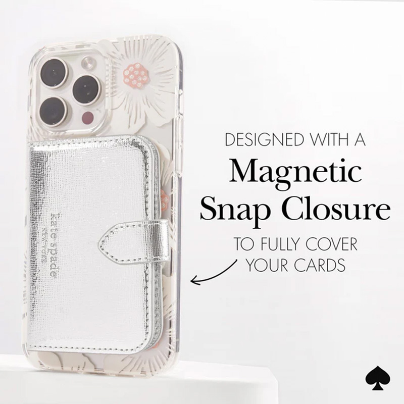 Kate Spade New York Morgan MagSafe Wallet - Portfel magnetyczny (Metallic Silver)