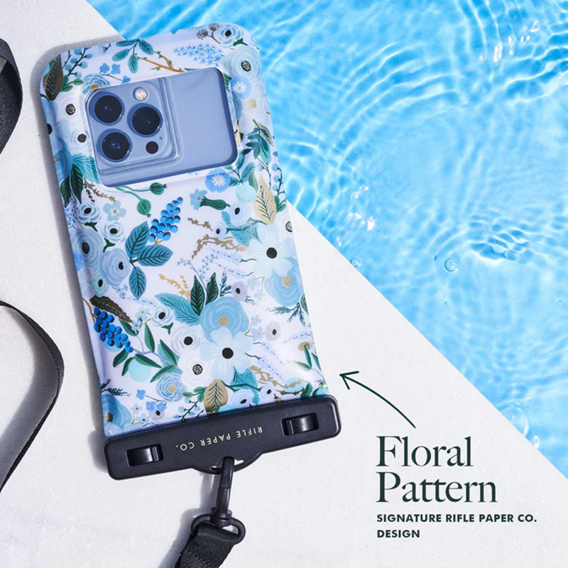 Rifle Paper Waterproof Floating Pouch - Etui wodoodporne do smartfonów do 6.7" (Garden Party Blue)