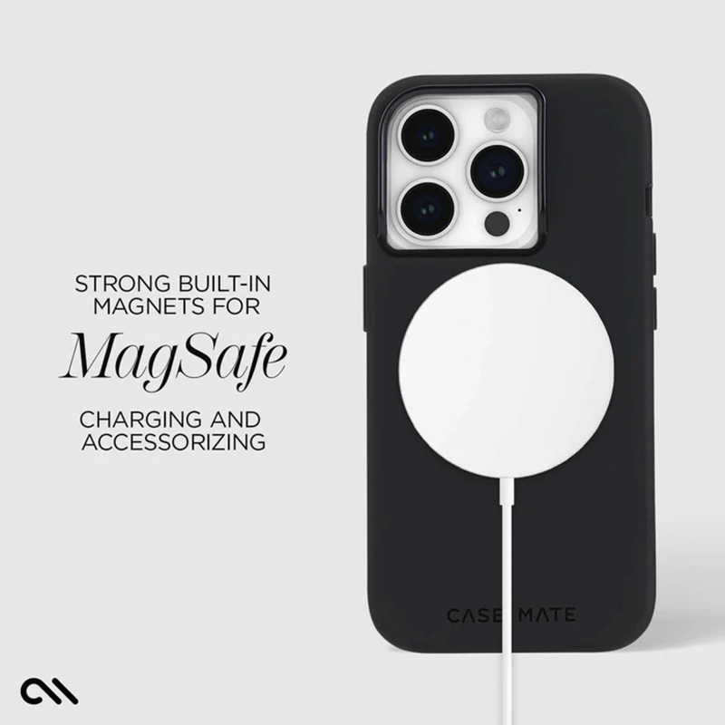 Case-Mate Silicone MagSafe - Etui iPhone 15 Pro (Black)