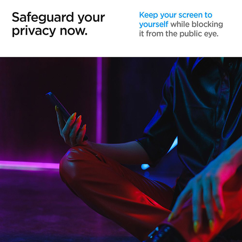 Spigen GLAS.TR EZ FIT Privacy 2-Pack - Szkło hartowane z filtrem prywatyzującym do Samsung Galaxy S24 2 szt