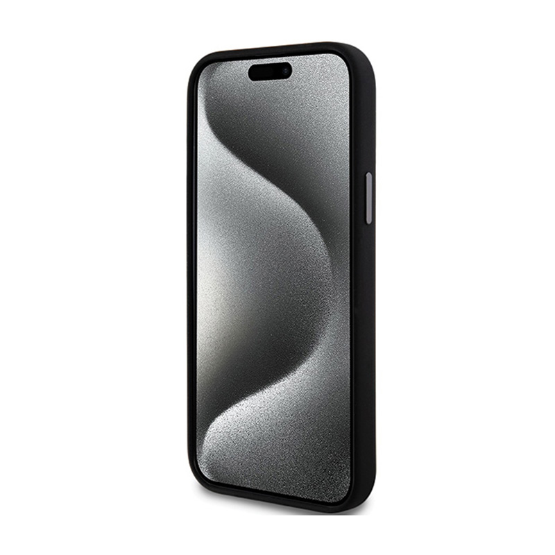 DKNY Liquid Silicone Metal Logo - Etui iPhone 15 Plus / 14 Plus (czarny)