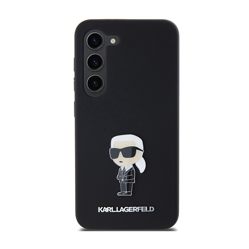 Karl Lagerfeld Silicone Ikonik Metal Pin - Etui Samsung Galaxy S24+ (czarny)