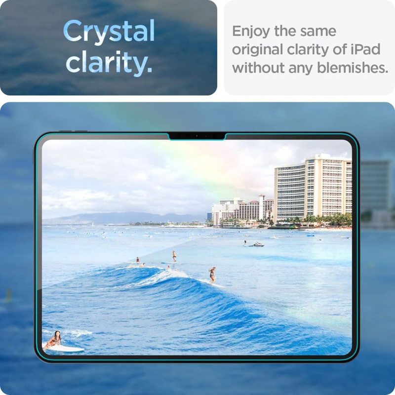 Spigen GLAS.TR EZ FIT - Szkło hartowane do iPad Pro 11" (M4, 2024) (Przezroczysty)