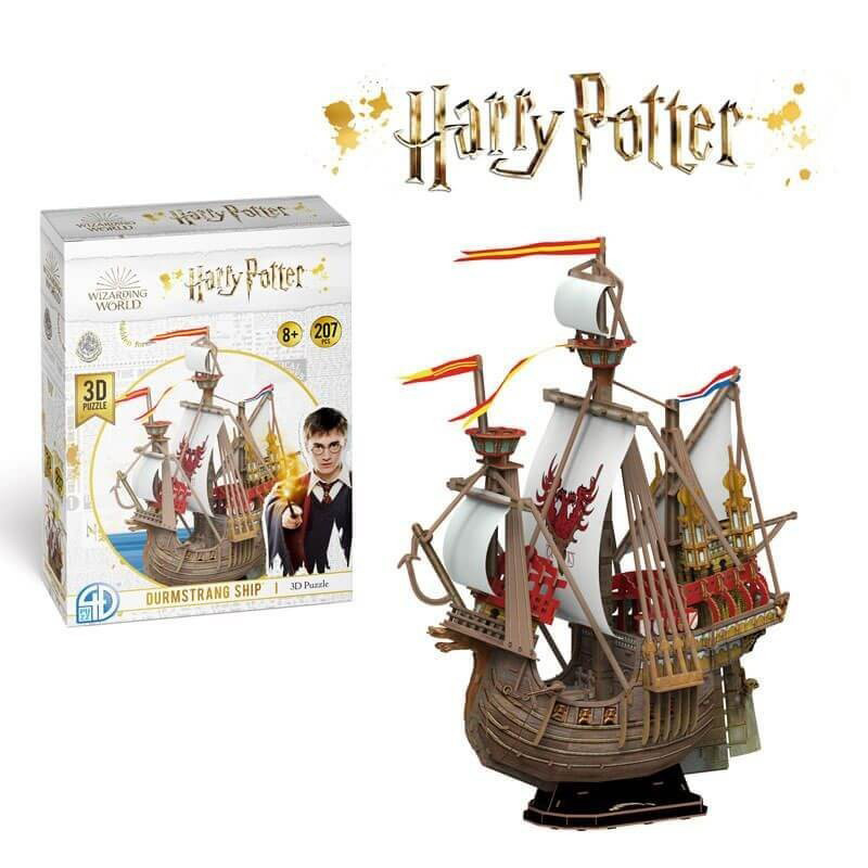 Harry Potter - Puzzle 3D 207 elementów w ozdobnym pudełku (Statek Durmstrang)