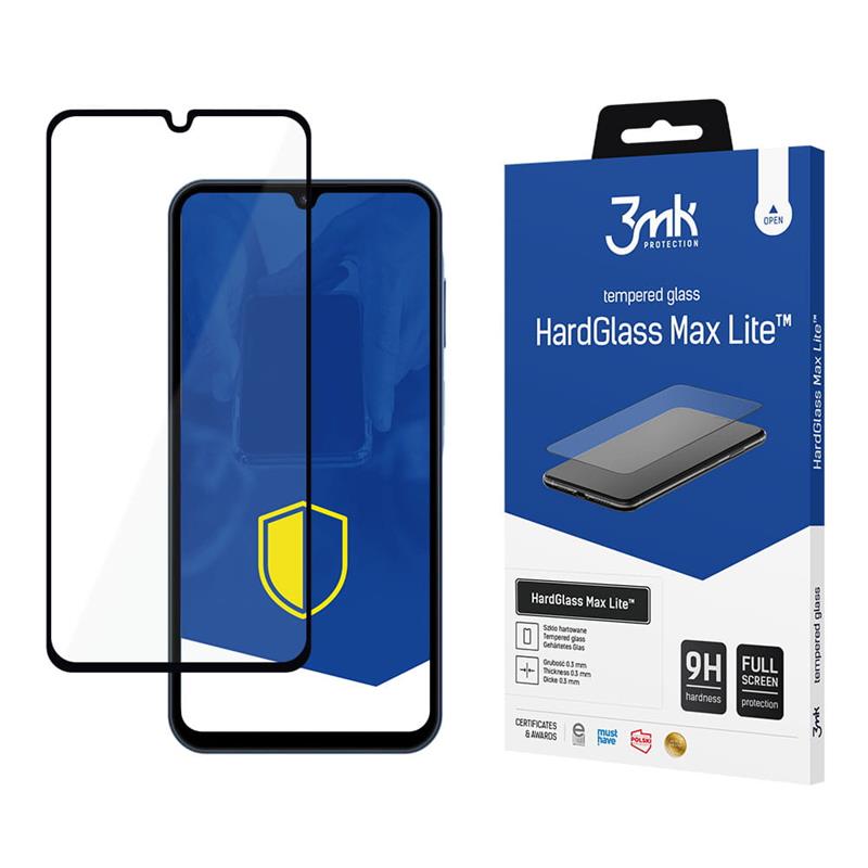 3mk HardGlass Max Lite - Szkło hartowane do Samsung Galaxy A15 5G (Czarny)