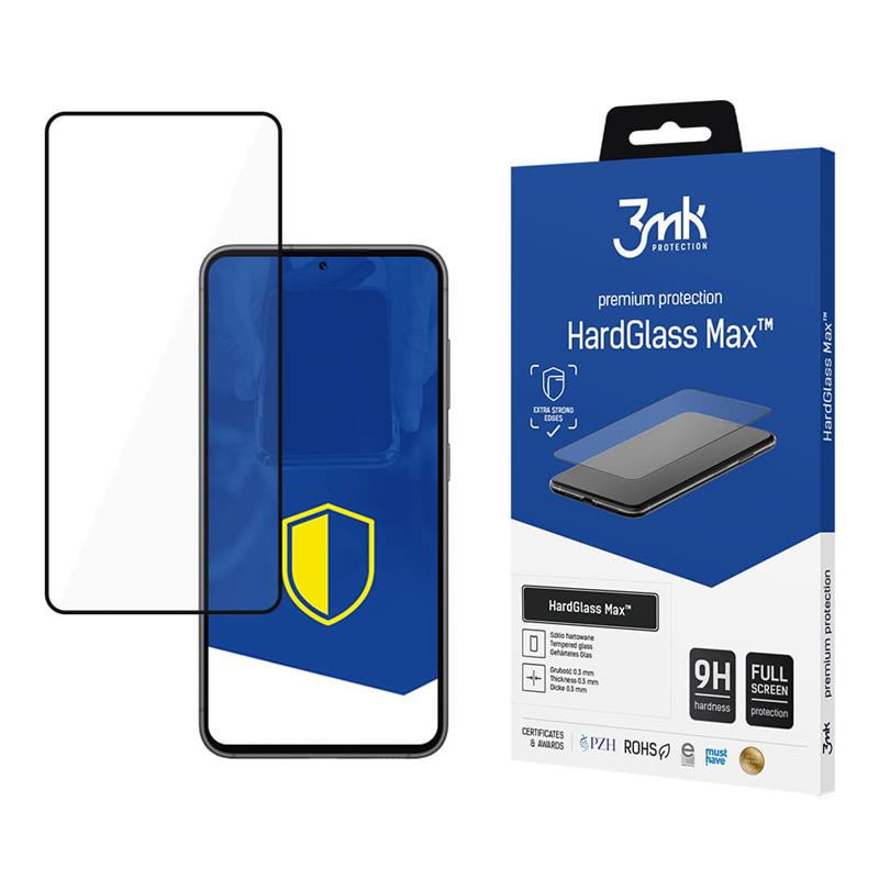 3mk HardGlass Max - Szkło hartowane do Samsung Galaxy S24 (Czarny)