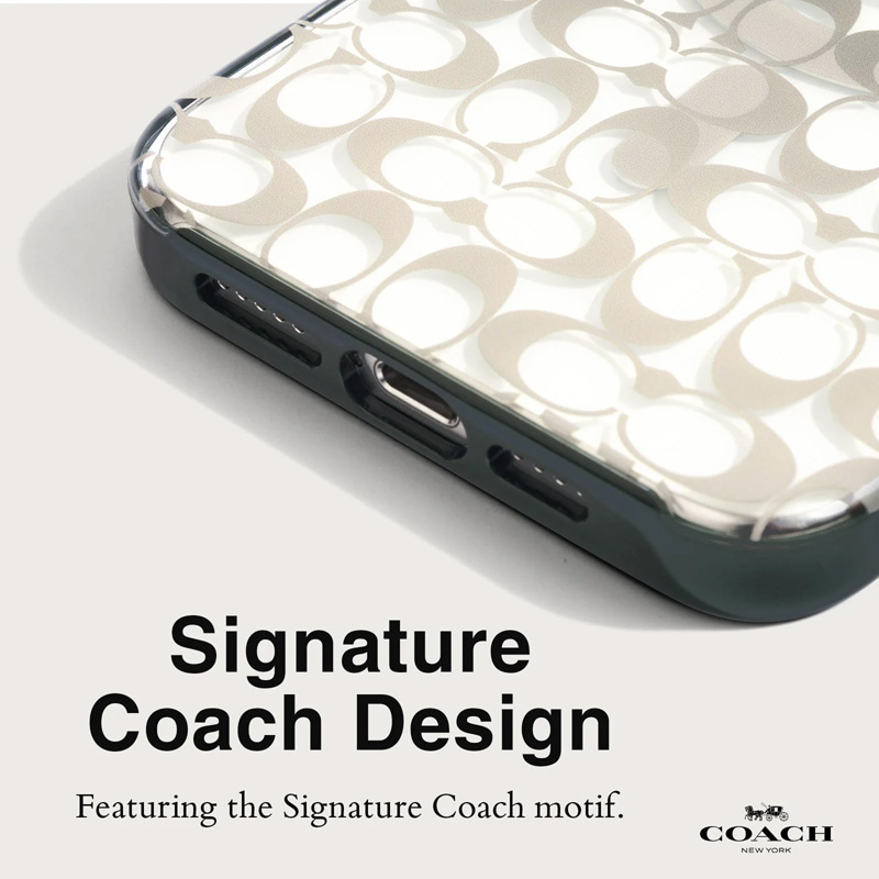 Coach Signature C Ombre MagSafe - Etui iPhone 15 / 14 / 13 (Deep Forest)