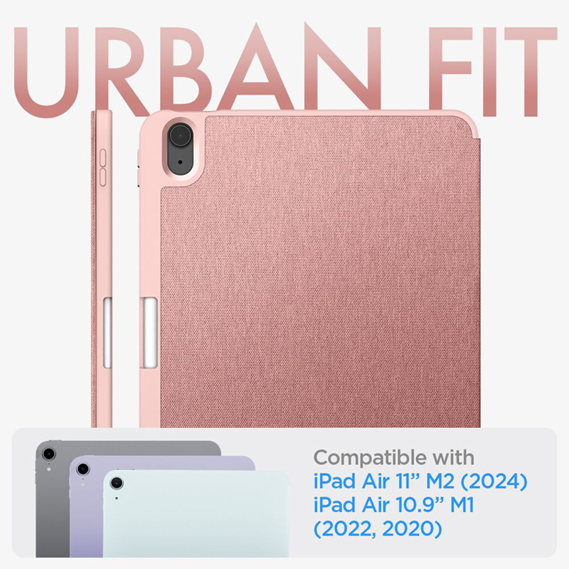 Spigen Urban Fit - Etui do iPad Air 11” M2 (2024) / iPad Air 10.9” (5-4 gen.) (2022-2020) (Rose Gold)