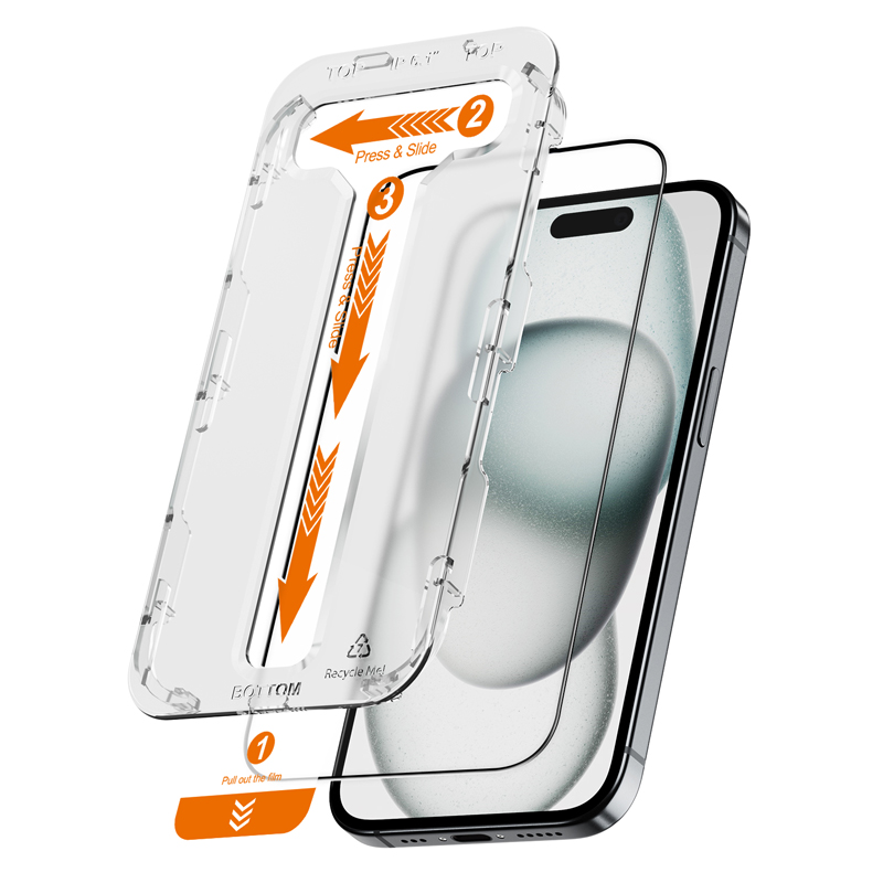 Crong EasyShield 2-Pack - Szkło hartowane iPhone 15 Plus (2 sztuki)