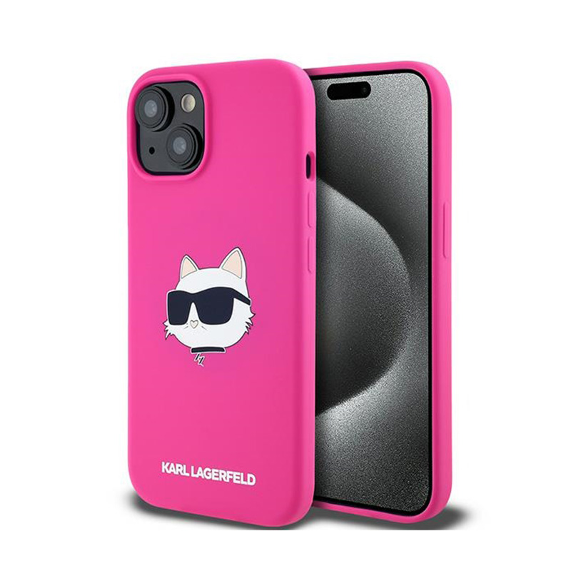 Karl Lagerfeld Silicone Choupette Head MagSafe - Etui iPhone 15 Plus / 14 Plus (różowy)