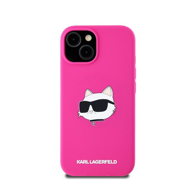 Karl Lagerfeld Silicone Choupette Head MagSafe - Etui iPhone 15 Plus / 14 Plus (różowy)