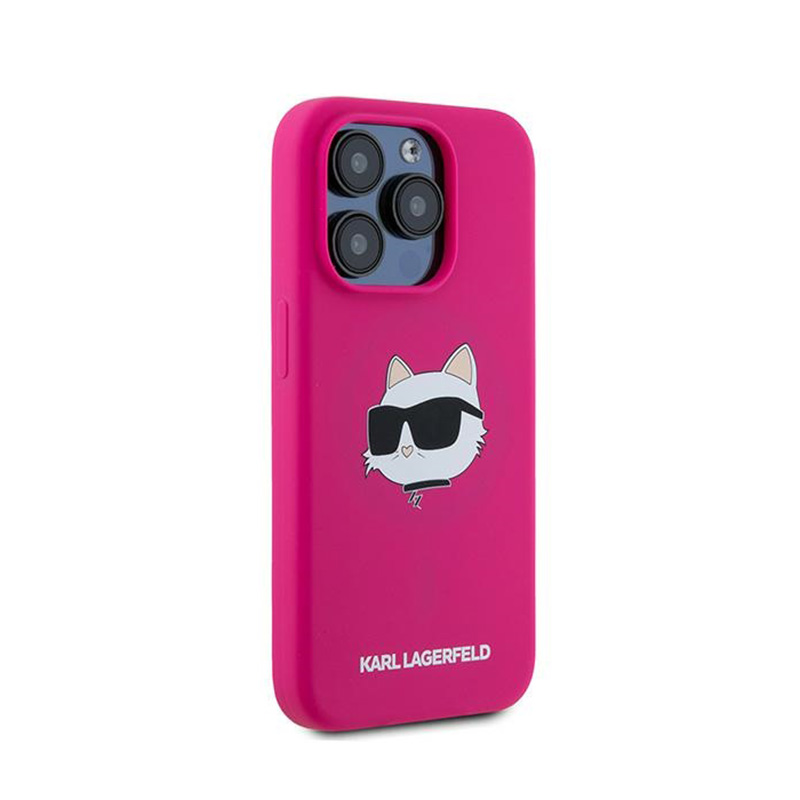 Karl Lagerfeld Silicone Choupette Head MagSafe - Etui iPhone 15 Pro (różowy)